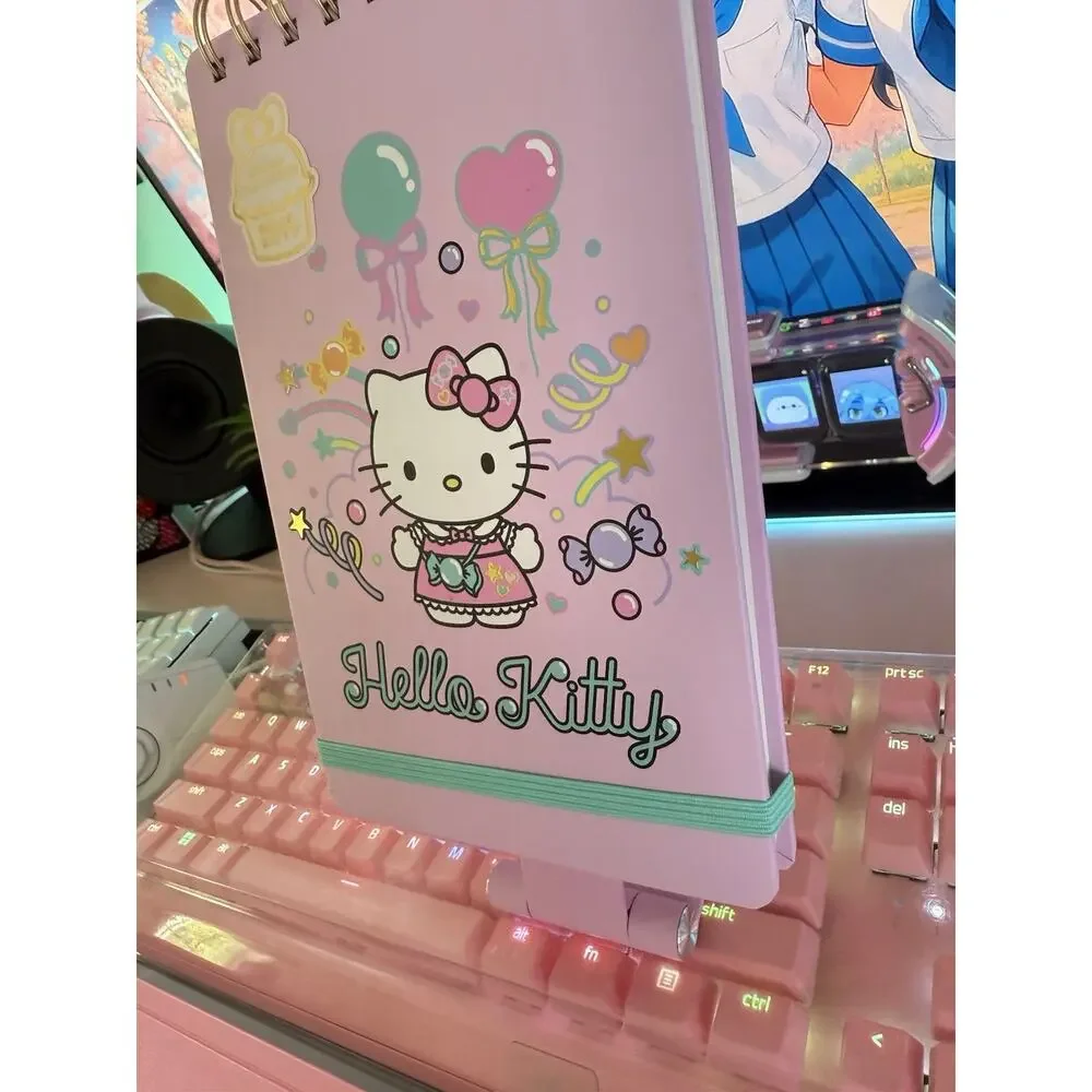 Sanrio Hello Kitty Notebook Sweet Celebration Metallic Top Spiral Elastic 2024